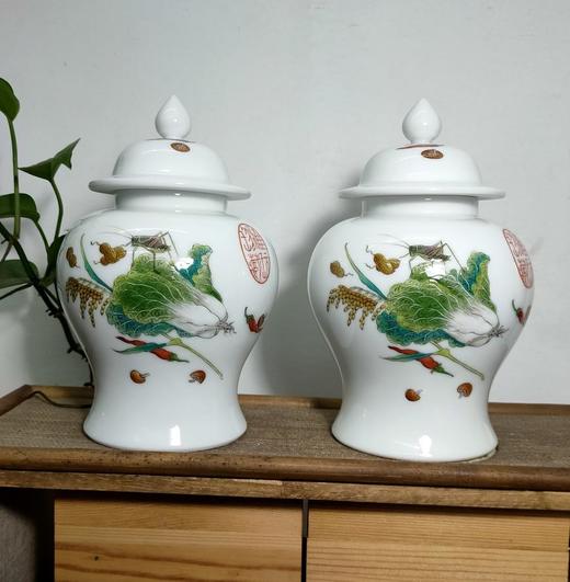 珐琅彩百财图将军罐 商品图0