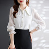 时尚洋气，网纱灯笼袖衬衫女春秋设计感小众长袖职业装女上衣MGG-Q6676 商品缩略图2