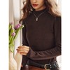 欧芮儿半高领T恤女秋冬新款2021修身显瘦纯色双面绒内搭打底上衣 商品缩略图0