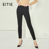 EITIE爱特爱休闲长裤冬季新款简约黑色通勤显瘦小脚修身高腰D2205901 商品缩略图0