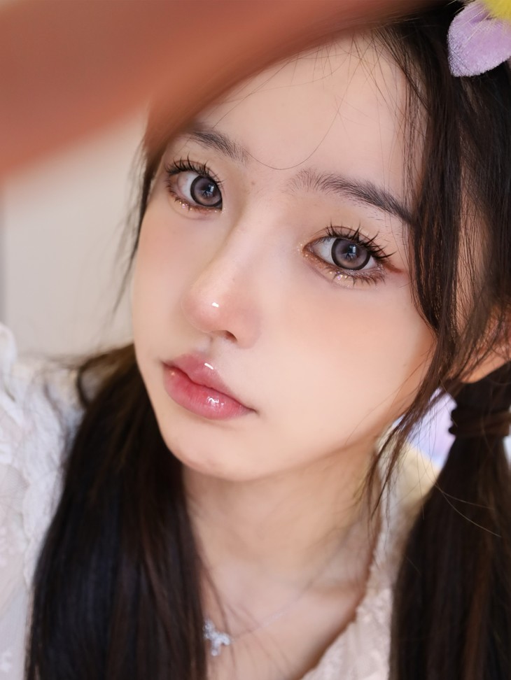 LOVEIIKIRA年抛隐形眼镜 紫色泡泡14.5mm 1副/2片-VVCON美瞳网15