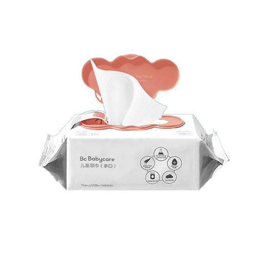 BC babycare婴儿湿巾加厚bbc宝宝湿纸巾红盖90抽大包 商品图3