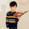 mettekids男童羊绒衫秋冬新款童装针织衫儿童休闲宽松圆领厚毛衣 商品缩略图2