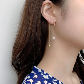 北京仓｜CHARLOTTE LEBECK-Agnes-珍珠 耳环（单只）［丹麦设计师］