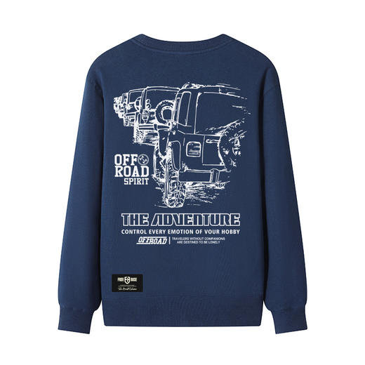 自由基地越野系列spirit团队定制设计圆领套头卫衣队服户外休闲衫 NMT-1897 商品图2