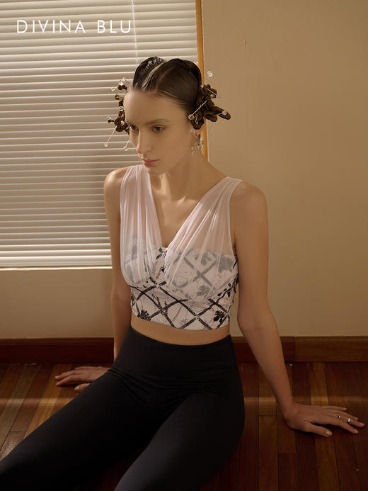 DIVINA BLU夏威夷系列记忆瑜伽文胸女士美背运动内衣跑步健身背心 商品图0