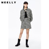 NEELLY纳俪商场同款千鸟格半身裙女2022秋冬季新款A字裙短裙百搭N22092E01160 商品缩略图1