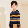 mettekids男童羊绒衫秋冬新款童装针织衫儿童休闲宽松圆领厚毛衣 商品缩略图1