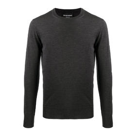 EMPORIO ARMANI 阿玛尼 男士羊毛圆领长袖针织衫 灰色 8N1M42 1M67Z 0620