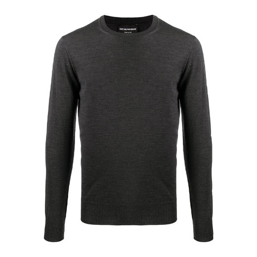 EMPORIO ARMANI 阿玛尼 男士羊毛圆领长袖针织衫 灰色 8N1M42 1M67Z 0620 商品图0
