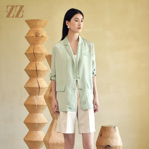 秋季新款 气质时尚纯色西装上衣女E23SY19 商品图2