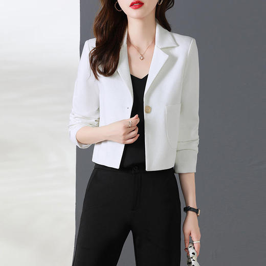 秋季新品，韩版修身短款一粒扣女式时尚小西装HR-YBX326 商品图1