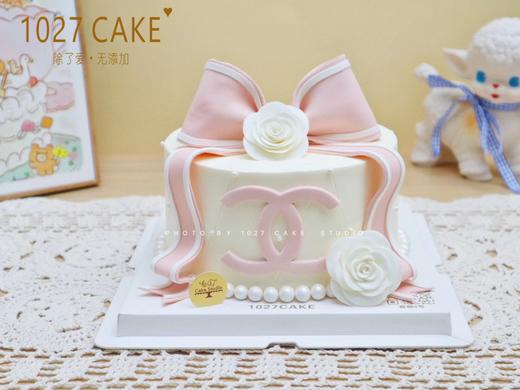 1027CAKE | 翻糖蝴蝶结 粉色系小香风 山茶花 商品图2