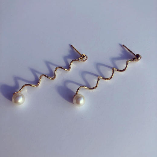 北京仓｜CHARLOTTE LEBECK-Beha-珍珠 波浪 耳环［丹麦设计师］ 商品图2