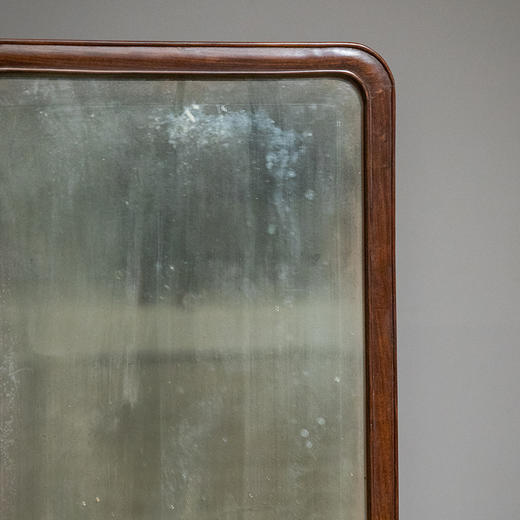 民国 红木嵌竹透雕花卉纹穿衣镜 商品图2