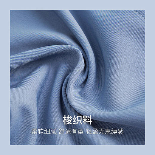 OLrain法式蓝色长袖衬衫女早秋2022年新款宽松泡泡袖垂感刺绣衬衣 商品图3