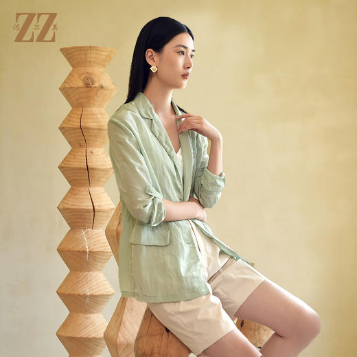 秋季新款 气质时尚纯色西装上衣女E23SY19 商品图1