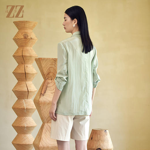 秋季新款 气质时尚纯色西装上衣女E23SY19 商品图4