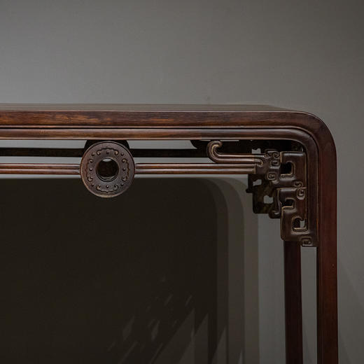 清 红木独板拱璧纹条桌 商品图3