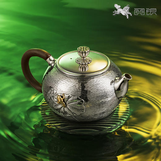 阅银 茶具《蛙声一片》银泡茶壶999足银手工茶器茶杯茶壶 商品图4