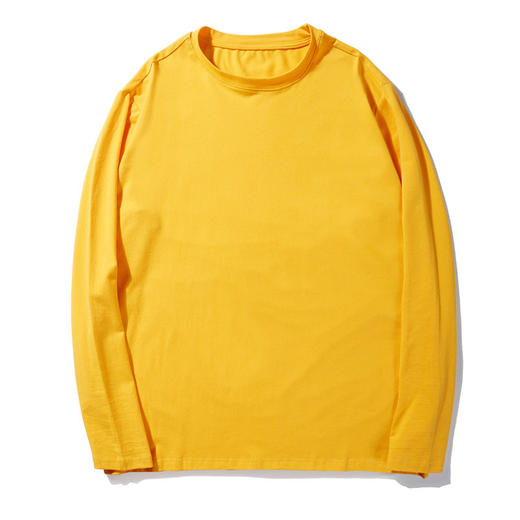 特大码【新款DQ】大依优型大码男装新款纯色长袖T恤男简约宽松打底衫加肥加大码T恤春秋 商品图8