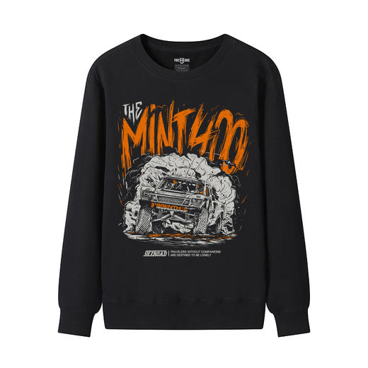 自由基地男装征战系列硬派越野图案设计团队圆领套头毛圈卫衣队服 NMT-1892 商品图2