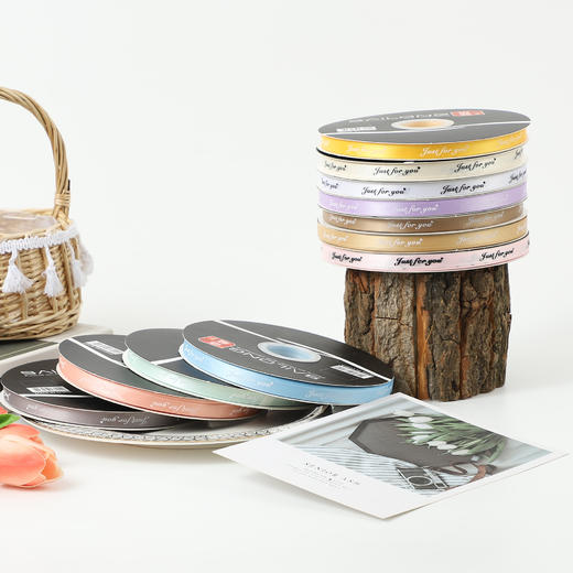 【常用丝带】1公分字母缎带50码 商品图1