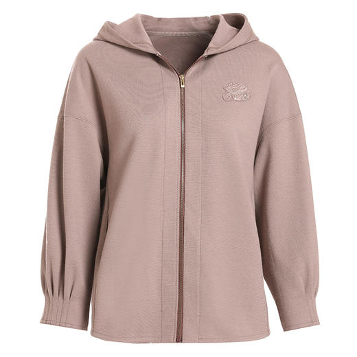 乔万尼外套女春款新款羊毛呢开衫连帽减龄设计EF3B808 商品图4