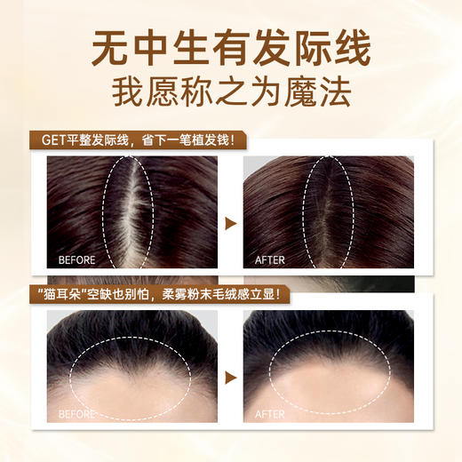 【99任选3件|均价￥33/件】发际线粉填充神器补发防水防汗发髻线修容阴影笔自然遮高额头学生 商品图3