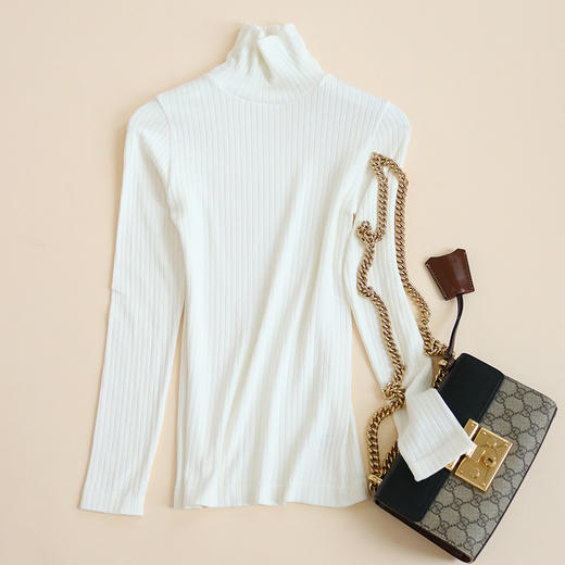 TG-TG03S201秋冬美雅碧高领打底衫女 桑蚕丝混纺高弹力长袖T恤上衣无缝 商品图6