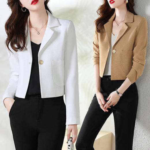 秋季新品，韩版修身短款一粒扣女式时尚小西装HR-YBX326 商品图3