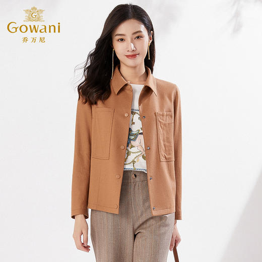 【100%绵羊毛】乔万尼小香风外套女新款春季短款风衣EF3B801 商品图1
