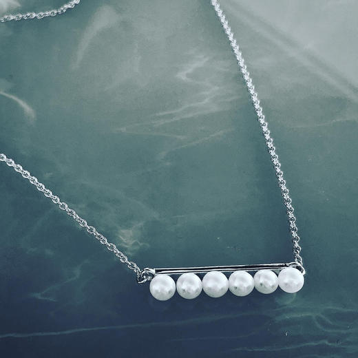 北京仓｜CHARLOTTE LEBECK-Laura-珍珠 项链（银色）［丹麦设计师］ 商品图4