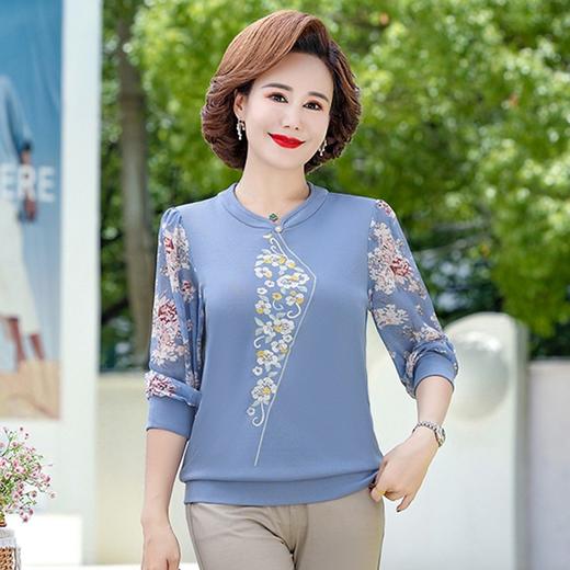 【服饰鞋包】妈妈装印花T恤时尚秋装新款 商品图2