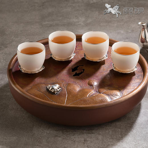 阅银 茶具《蛙声一片》瓷银茶杯 手工茶器茶杯茶壶 商品图5