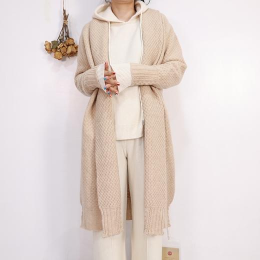 【线上专属】开衫羊毛外套（21815004-浅驼色） 商品图0