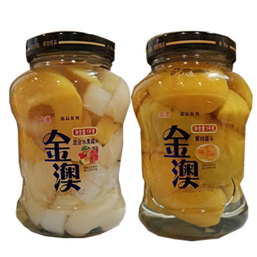 【12.5元/瓶】金澳什锦/黄桃水果罐头1kg 商品图0
