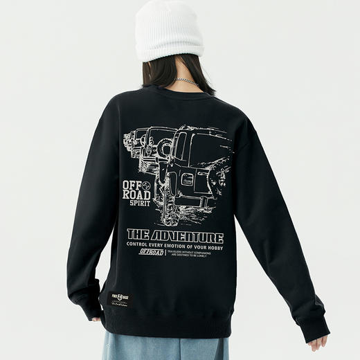 自由基地越野系列spirit团队定制设计圆领套头卫衣队服户外休闲衫 NMT-1897 商品图1