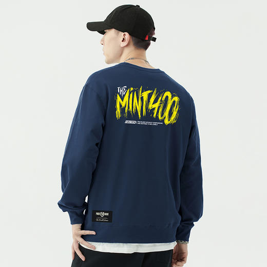 自由基地男装征战系列硬派越野图案设计团队圆领套头毛圈卫衣队服 NMT-1892 商品图1