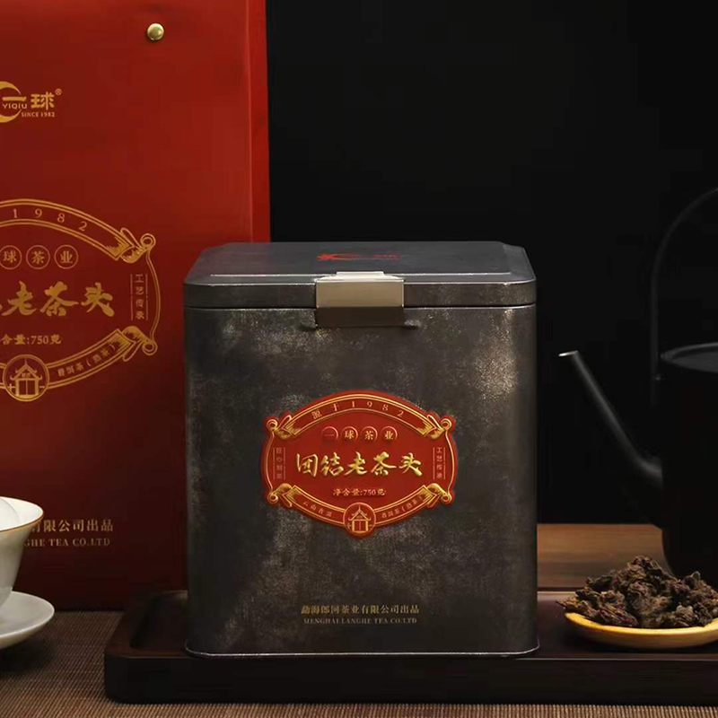 一球2022年团结老茶头熟茶750g