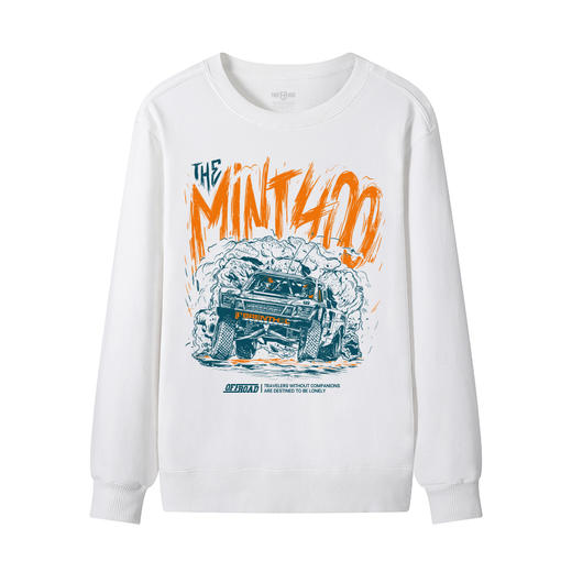 自由基地男装征战系列硬派越野图案设计团队圆领套头毛圈卫衣队服 NMT-1892 商品图3