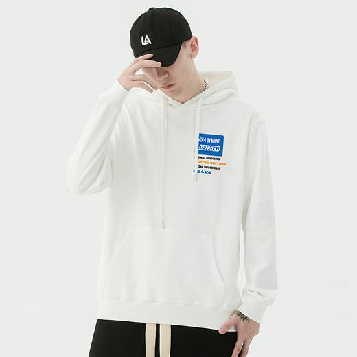 自由基地男女款潮流越野系列设计青年带帽套头卫衣原创ins风队服 NMT-1900 商品图0