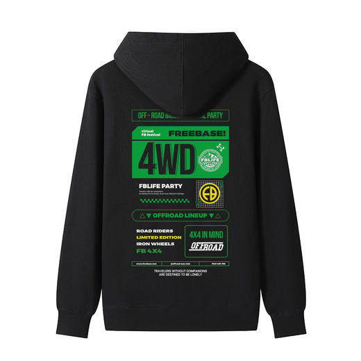 自由基地男女款潮流越野系列设计青年带帽套头卫衣原创ins风队服 NMT-1900 商品图2