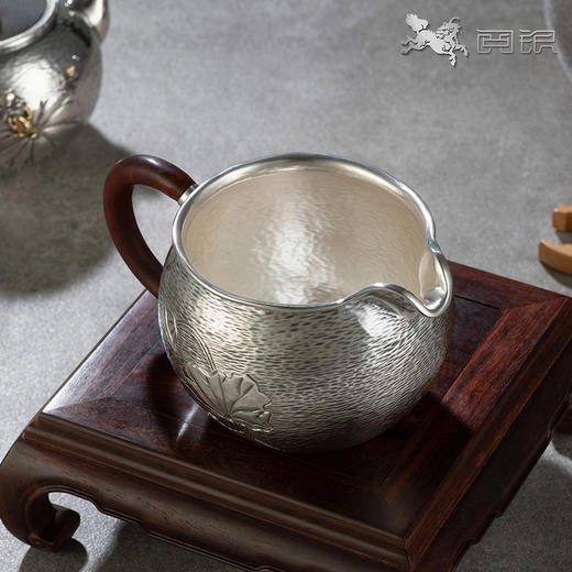 阅银 茶具《蛙声一片》银公道杯999足银手工茶器茶杯茶壶 商品图3