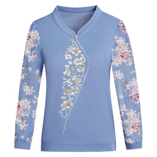 【服饰鞋包】妈妈装印花T恤时尚秋装新款 商品图4