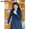 NEELLY纳俪秋季针织拼接连衣裙女气质翻领收腰中长款裙子时尚百搭N22084Y06617 商品缩略图3