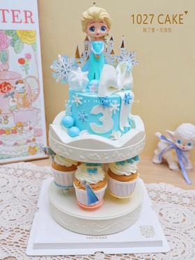 1027CAKE | 旋转木马蛋糕 冰雪奇缘爱莎公主