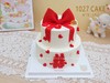 1027CAKE | 双层 订婚 婚礼 红色蝴蝶结 商品缩略图2