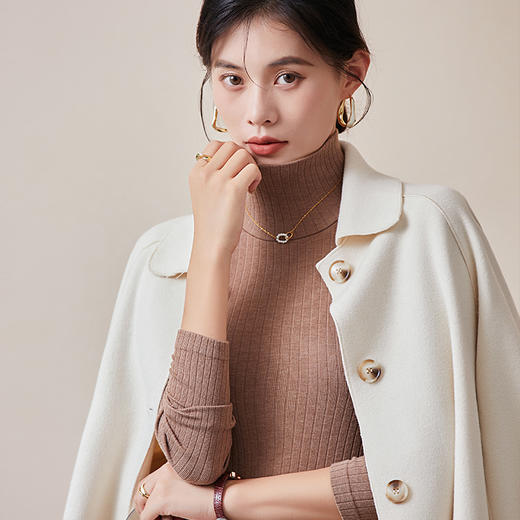 TG-TG03S201秋冬美雅碧高领打底衫女 桑蚕丝混纺高弹力长袖T恤上衣无缝 商品图1