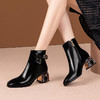 气质尖头马丁靴，粗跟职业女鞋 YT-8882 商品缩略图1